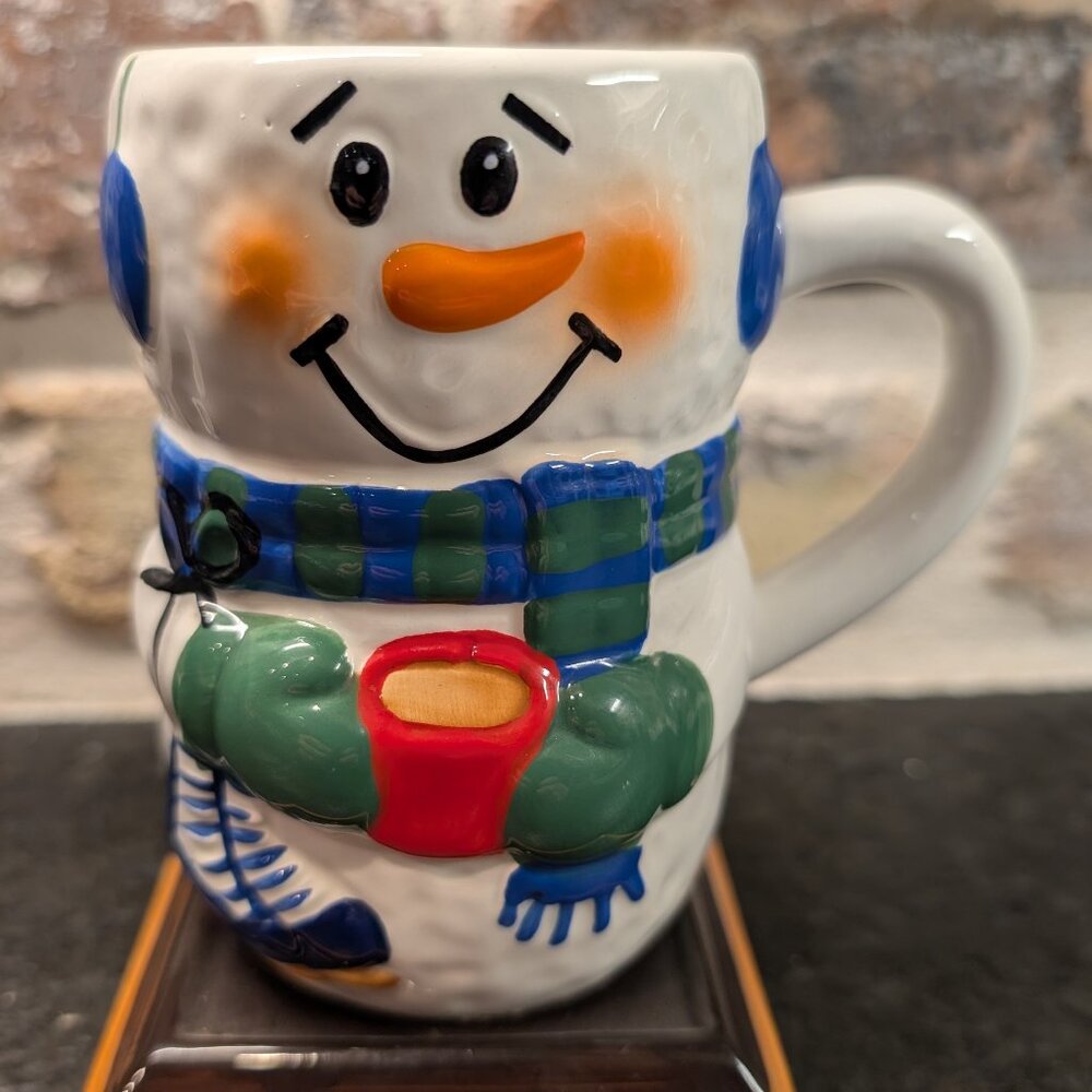 Bay Island Red White Snowman Mug Christmas Holiday Smores Coffee Cup 2007